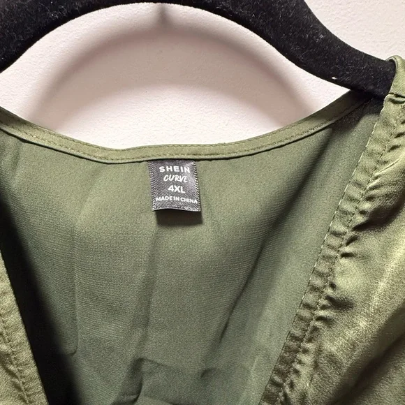 SHEIN Olive Green Curve Dress - Picture 3 of 7